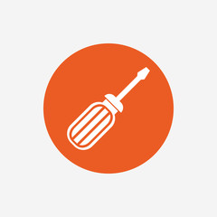 Screwdriver tool sign icon. Fix it symbol.