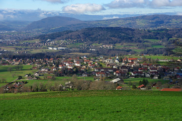 Fototapeta na wymiar Annecy - Campagne à Villaz