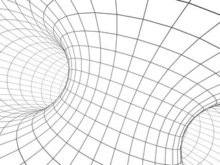 Abstract 3d tunnel from a grid