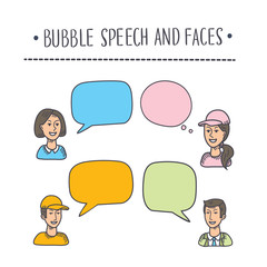 Interactive bubbles and avatars of people