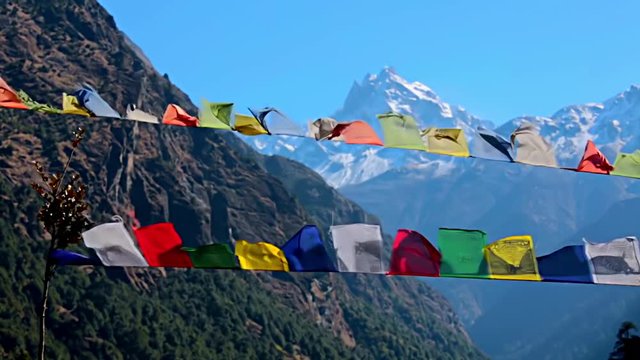 Scenic view of mountains, Kanchenjunga Region, Himalayas, Nepal.