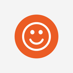 Smile icon. Happy face symbol.