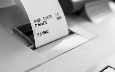 Kasse / Registrierkasse mit Kassenbon 
