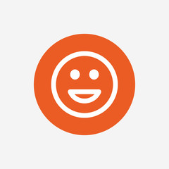 Smile icon. Happy face symbol.