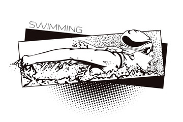 Summer kinds of sports. Swimming