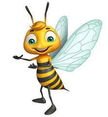 cute Bee funny cartoon character