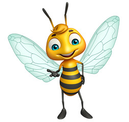 cute Bee funny cartoon character