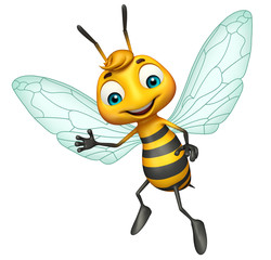 cute Bee funny cartoon character