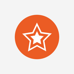 Star sign icon. Favorite button. Navigation