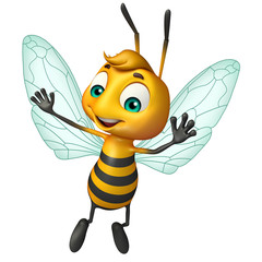 cute Bee funny cartoon character