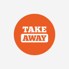 Take away sign icon. Takeaway food or drink.