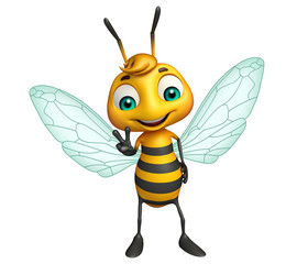 cute Bee funny cartoon character