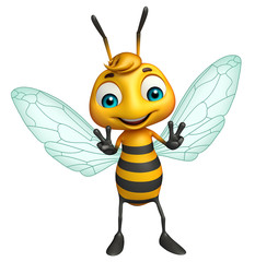 cute Bee funny cartoon character