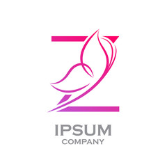 Abstract letter Z logo,Butterfly, beauty and fashion logo