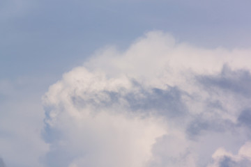 White clouds and rain clouds
