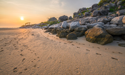 Sunset at East Woody island the famous beach of Nhulunbuy town of Gove Peninsula, Northern...