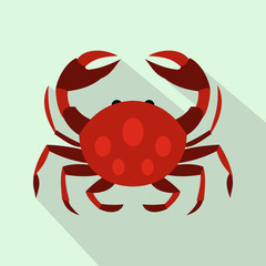 Crab icon, flat style