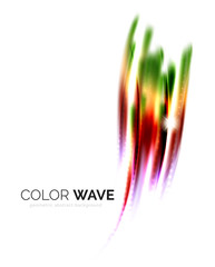 Blurred vector wave design elements