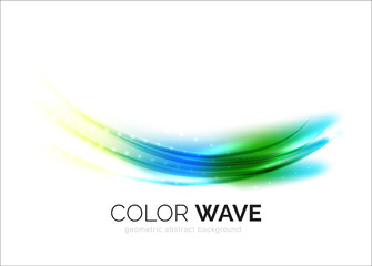 Blurred vector wave design elements