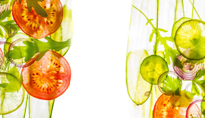 art background from sliced vegetable