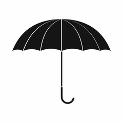 Open umbrella icon, simple style