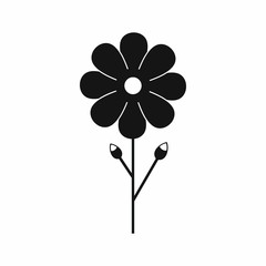 Flower icon in simple style