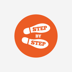 Step by step sign icon. Footprint shoes symbol.