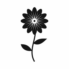 Flower icon in simple style