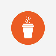 Take a Coffee sign icon. Hot Coffee cup.