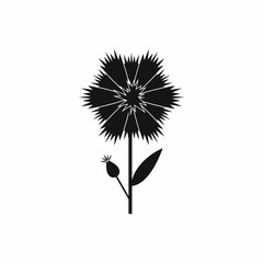 Cornflower icon in simple style