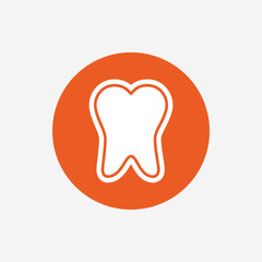 Tooth enamel protection sign icon. Dental care symbol.