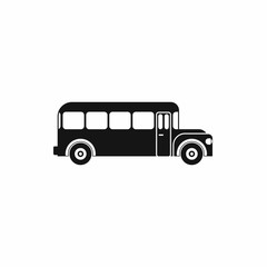 School bus icon, simple style