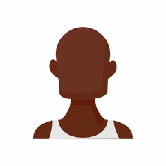 Avatar hairless men icon, cartoon style