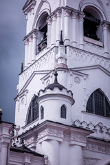 Bell tower of Orthodox church in Vladimir, Russia, close-up. Det