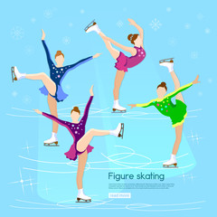 Figure skating dancing on ice winter sports