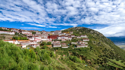 Fototapeta na wymiar Ganden Monastery in Tibet, China