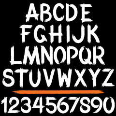 Grunge Storkes Alphabet