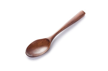 Wooden spoon isolated on white