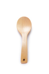 Wooden spoon isolated on white