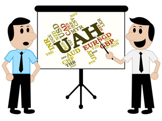 Uah Currency Indicates Ukraine Hryvnia And Banknote