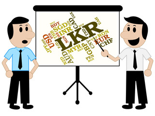 Lkr Currency Represents Sri Lanka Rupees And Coinage