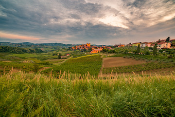 The countryside around a medieval castle