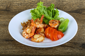 Grilled shrimps with garlic