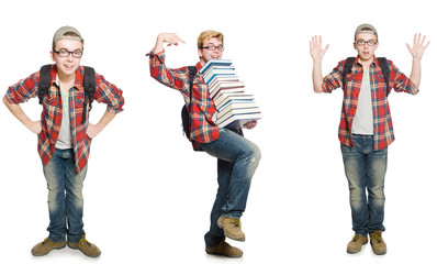 Fototapeta premium Composite photo of student with books