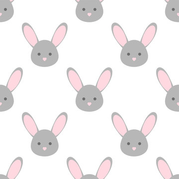 Vector bunny face. Wallpaper