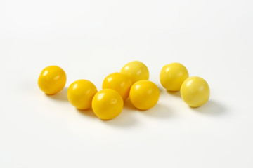 Yellow candy balls