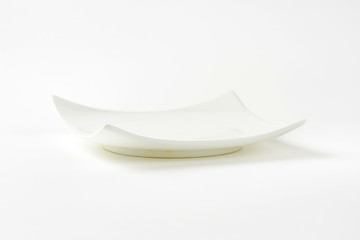 Square white porcelain plate