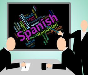 Spanish Language Shows Vocabulary Translator And Wordcloud