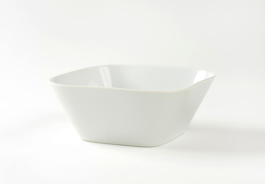 Square white bowl