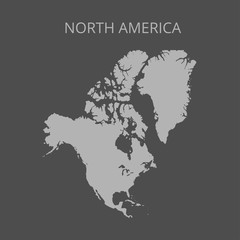 North America map. Vector illustration.